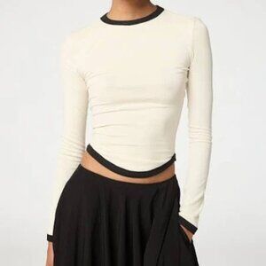 New The Line by K Simon Top in Vanilla cream long sleeve shirt
